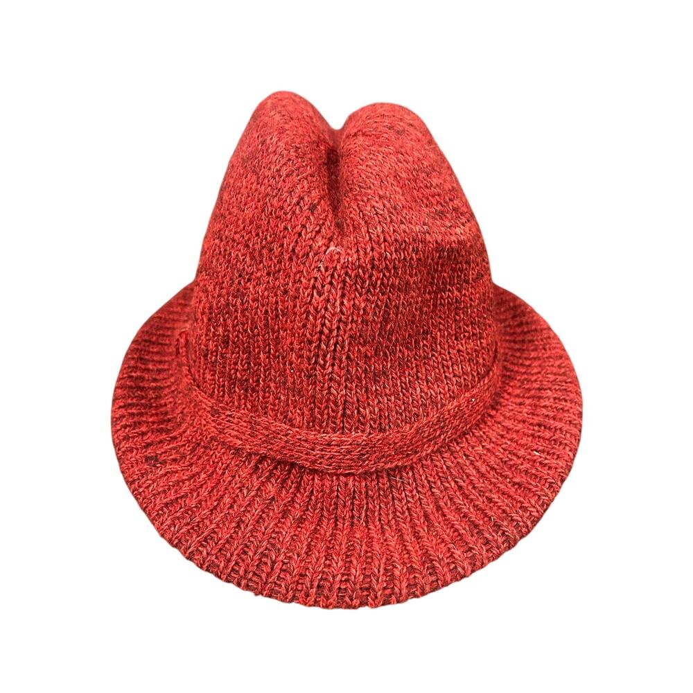 Headliners Red Knit Bucket Hat Acrylic Blend